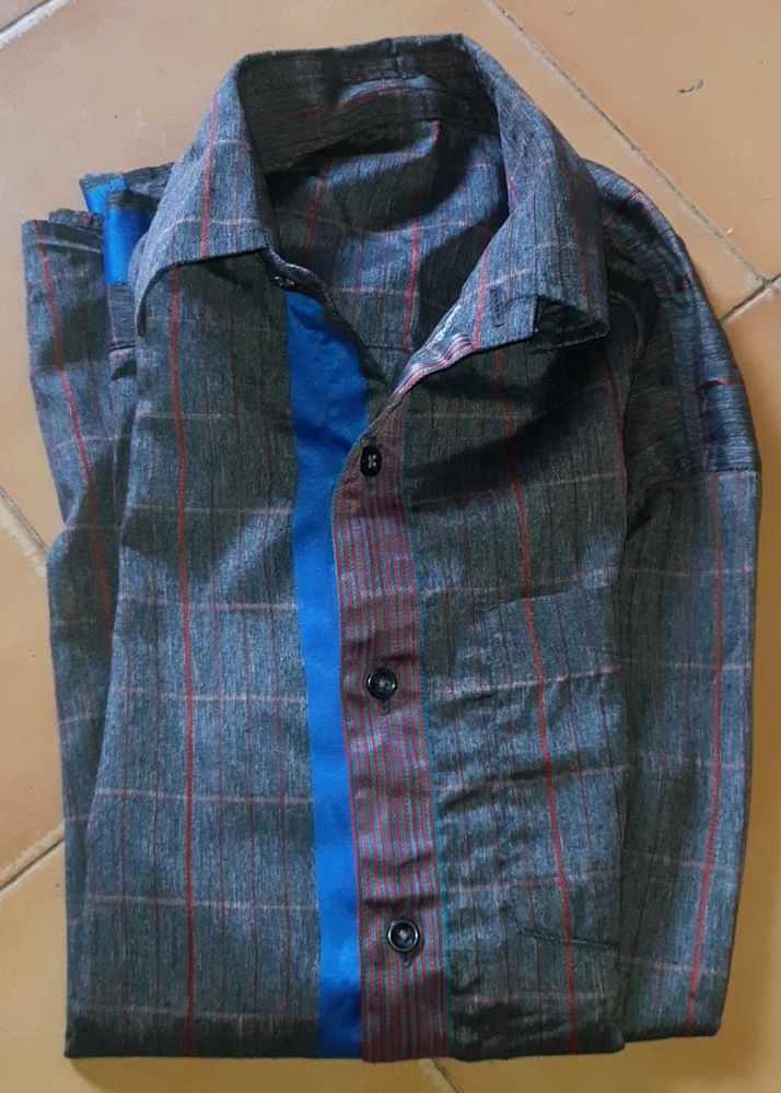 Brown Checked Shirt For Men