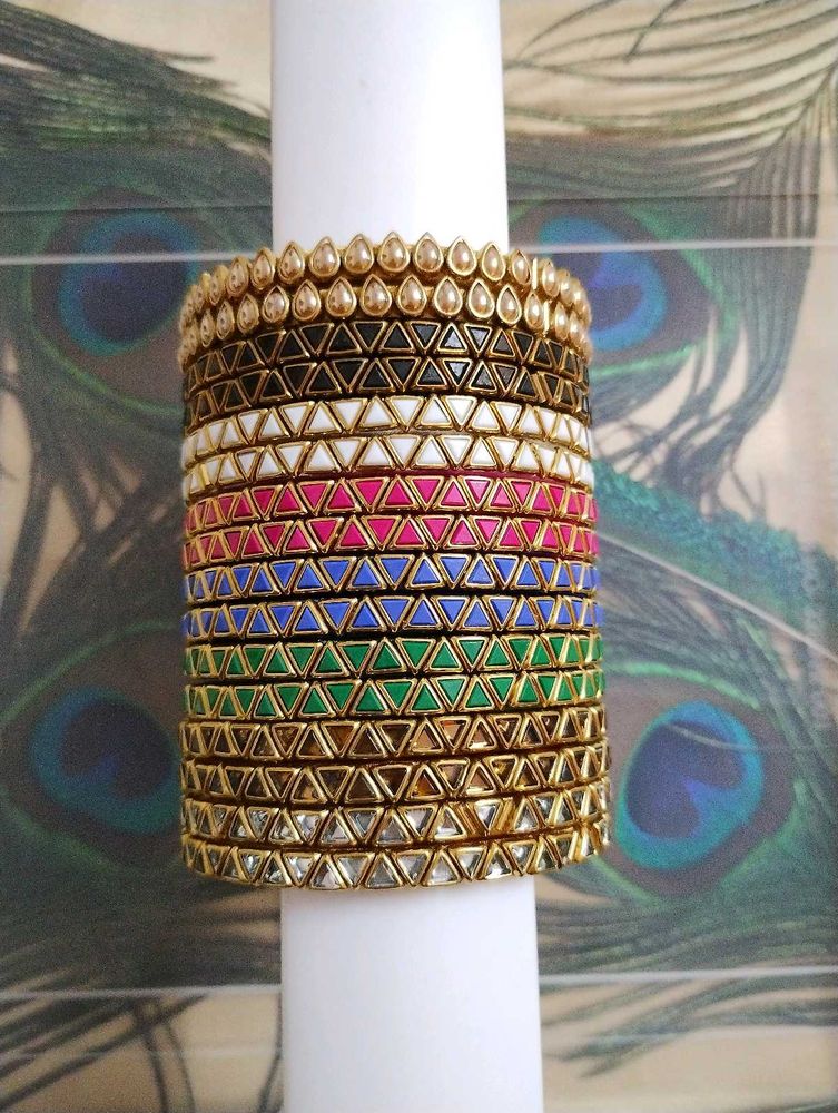 Kundan Bangles - Sale