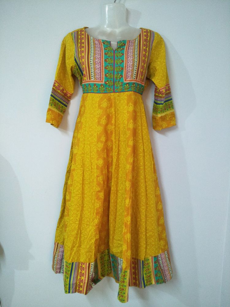 Yellow Anarkali