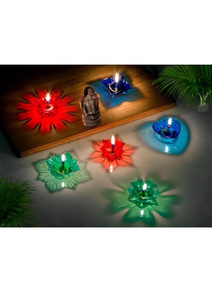 3d Reflection Colourful Diwali Diya 🪔