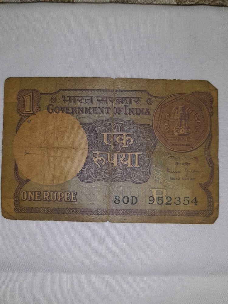 💥💥 RARELY FOUND INDIAN CURRENCY 1 RUPEE NOTE