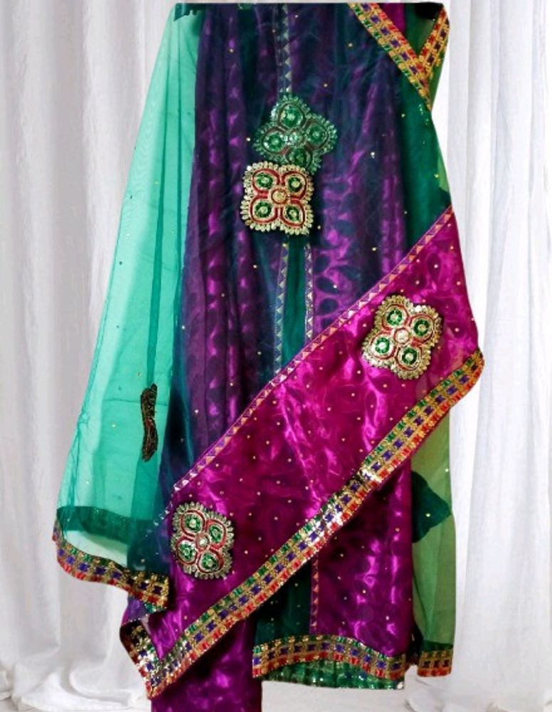 Multicolour Navratri Ghghra Saree