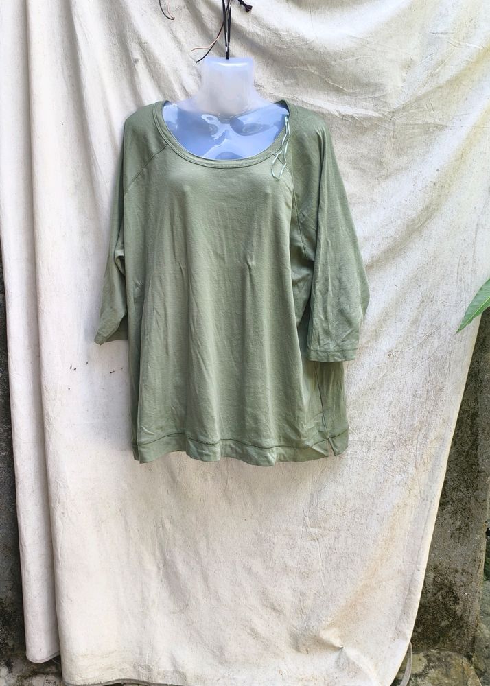 CUTE LIGHT OLIVE COLOUR BAGGY TOP