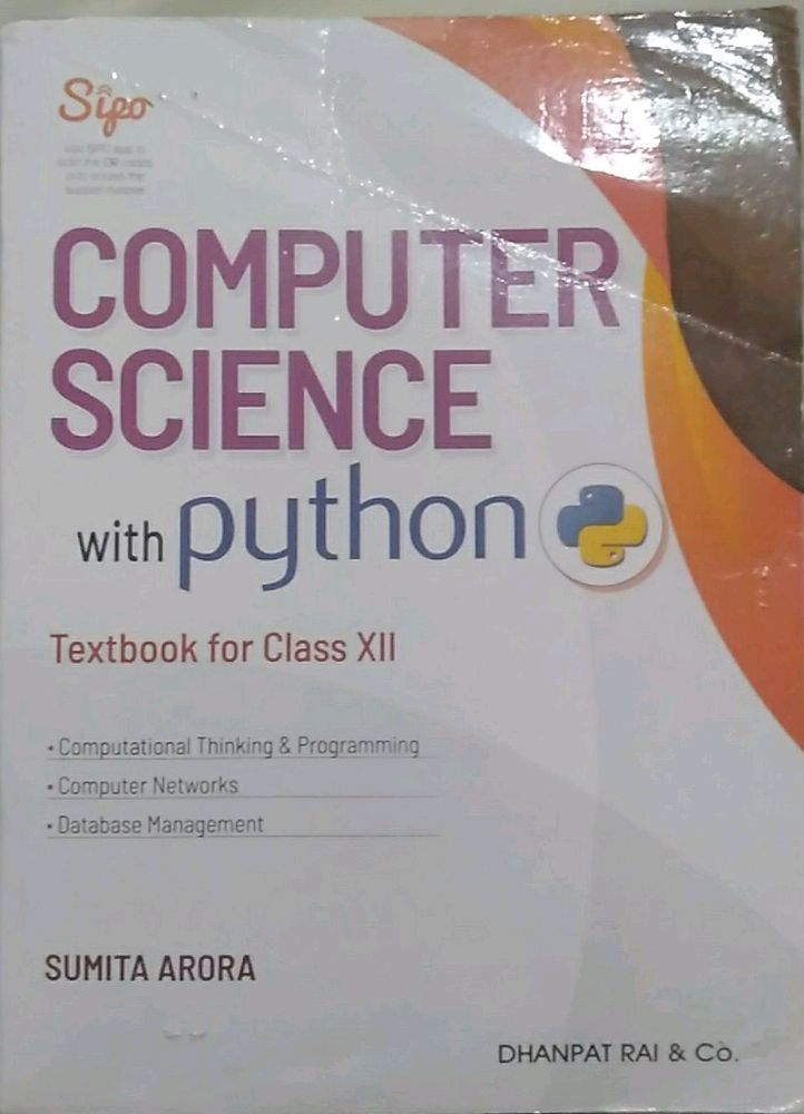 Computer Science With Python By Sumita Arora.