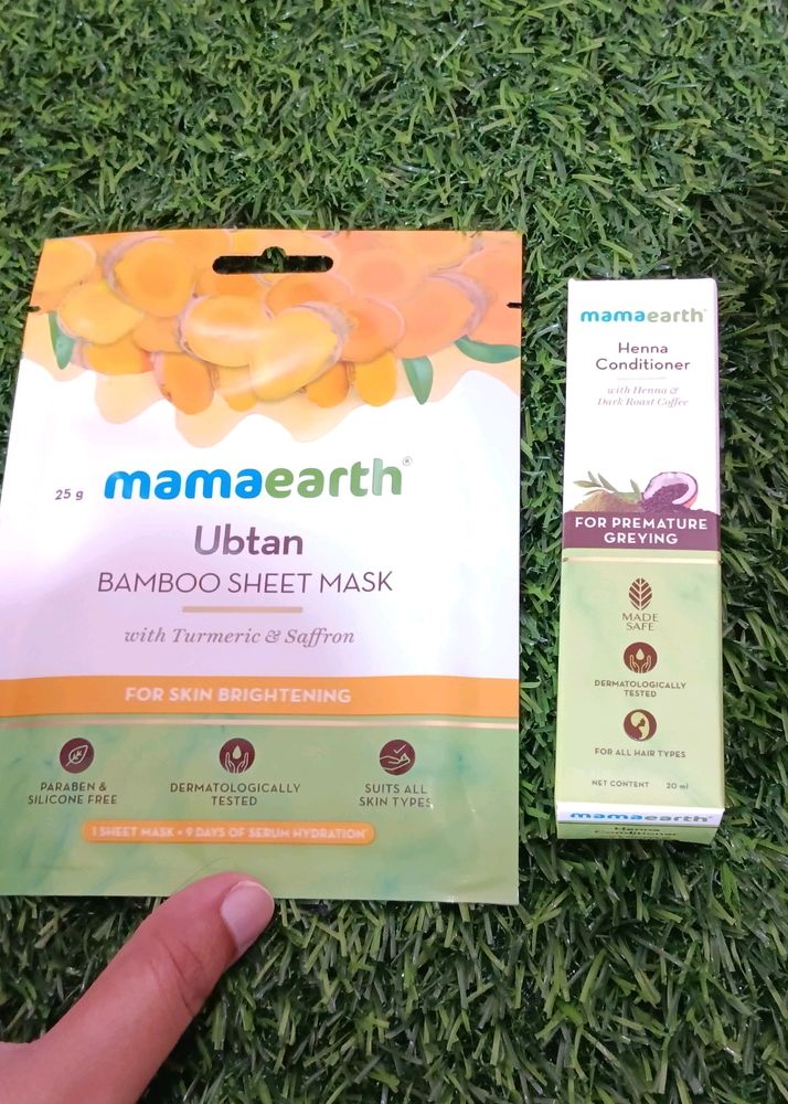 Mamaearth Sheet Mask And Conditioner