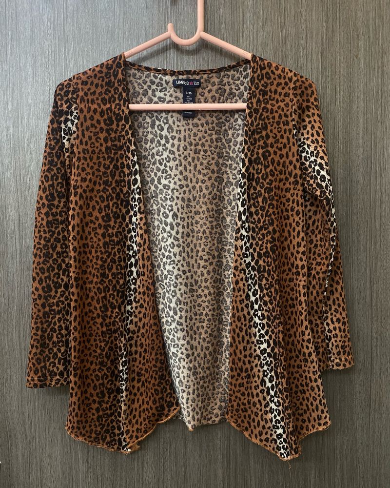 Leopard Print Black&Brown Shrug