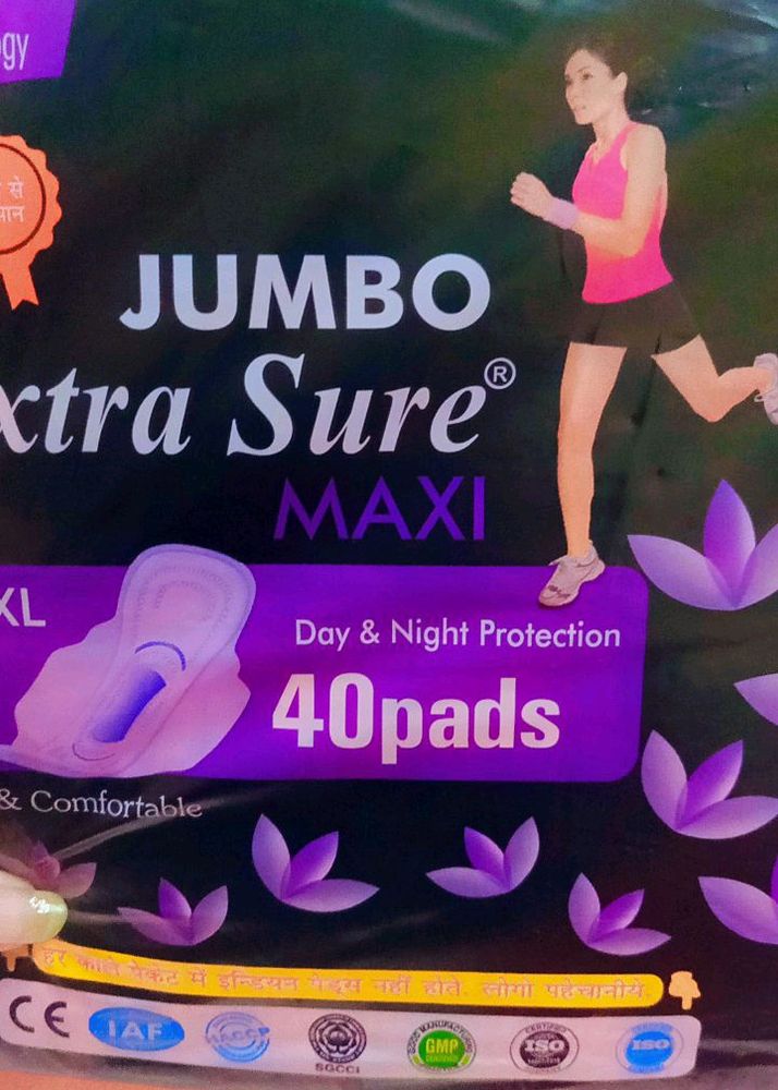 Jumbo Extra Sure 40 Pads For Women