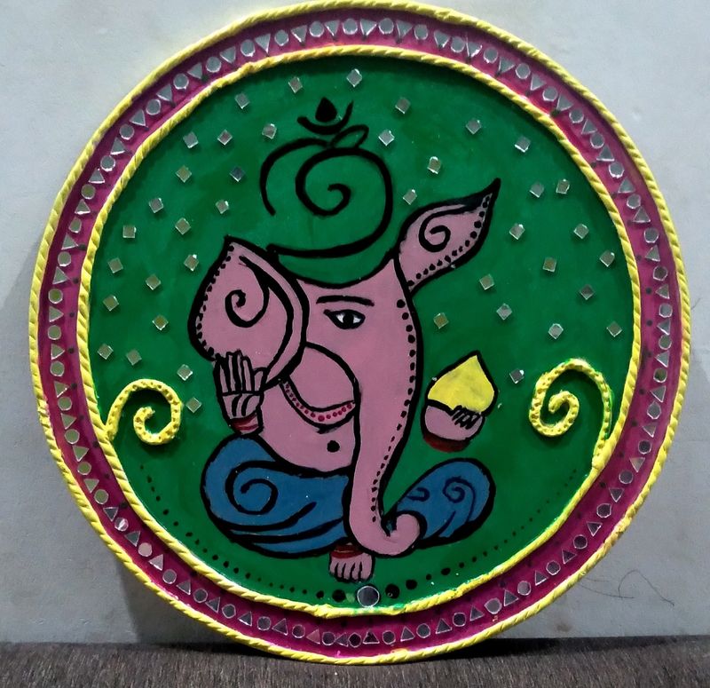 Handcraft Ganesha Lippan Art