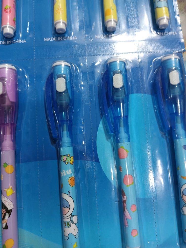 Pack Of 2. Magic Pen ...uv Light In Cap