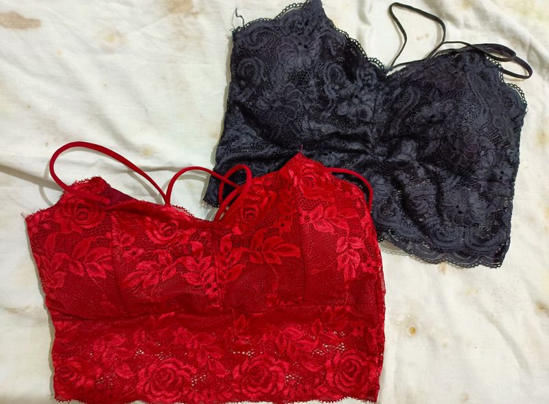 Fancy Lace Bra Lingerie Set Padded