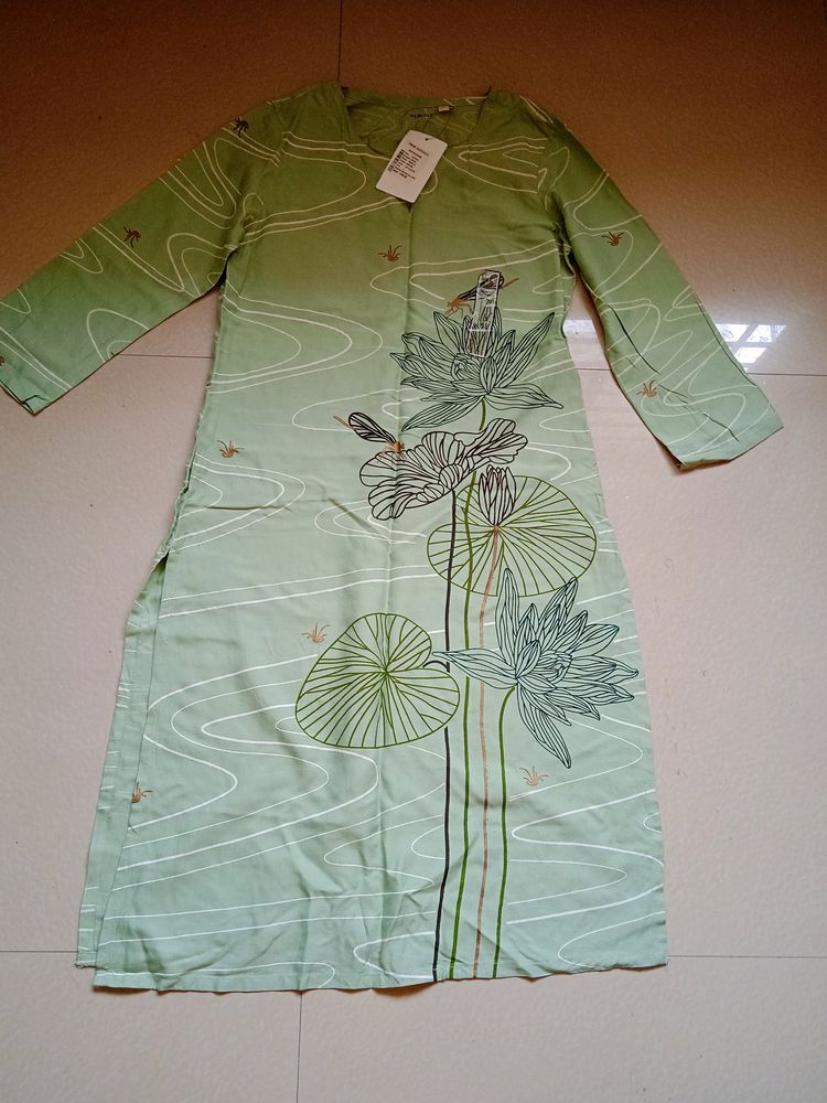 Pastel Pista Green Kurti