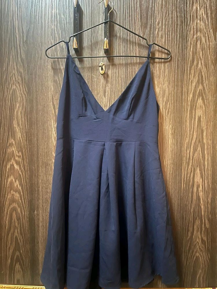 Blue Strapped Dress.