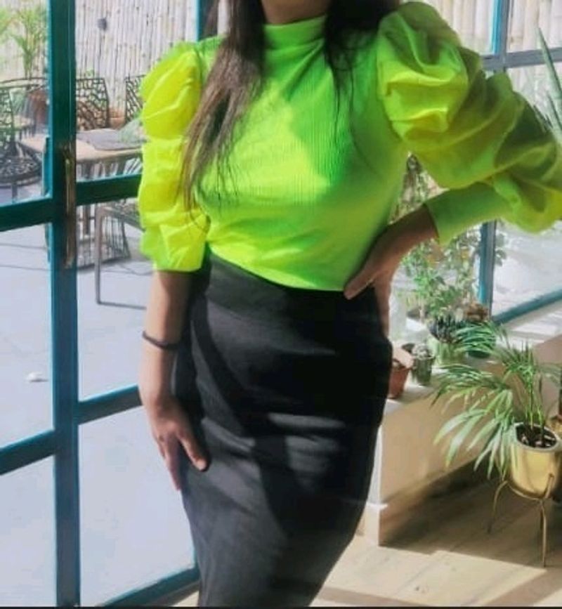 Neon Green Top For Women