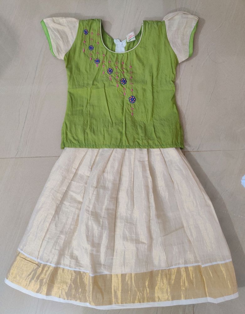 Ethnic Skirt Blouse Set For Junior Girls