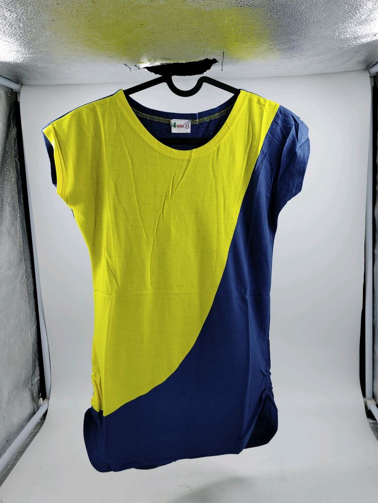 Colour Block Tshirt (Dark Blue)