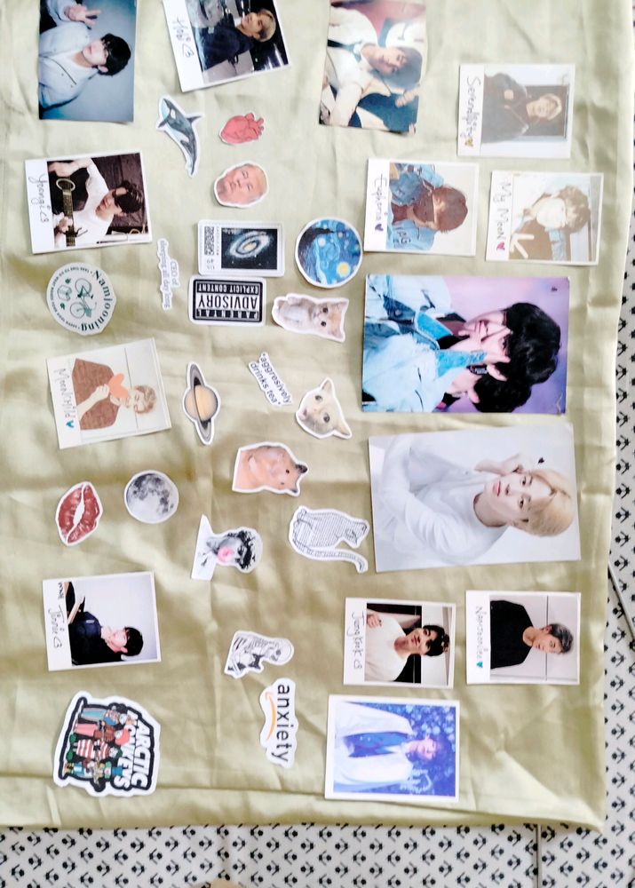 BTS Photocards , Polaroids And Paper stickers