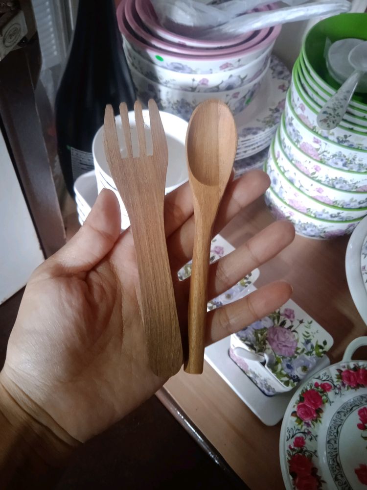 Wooden Fork And Spoon