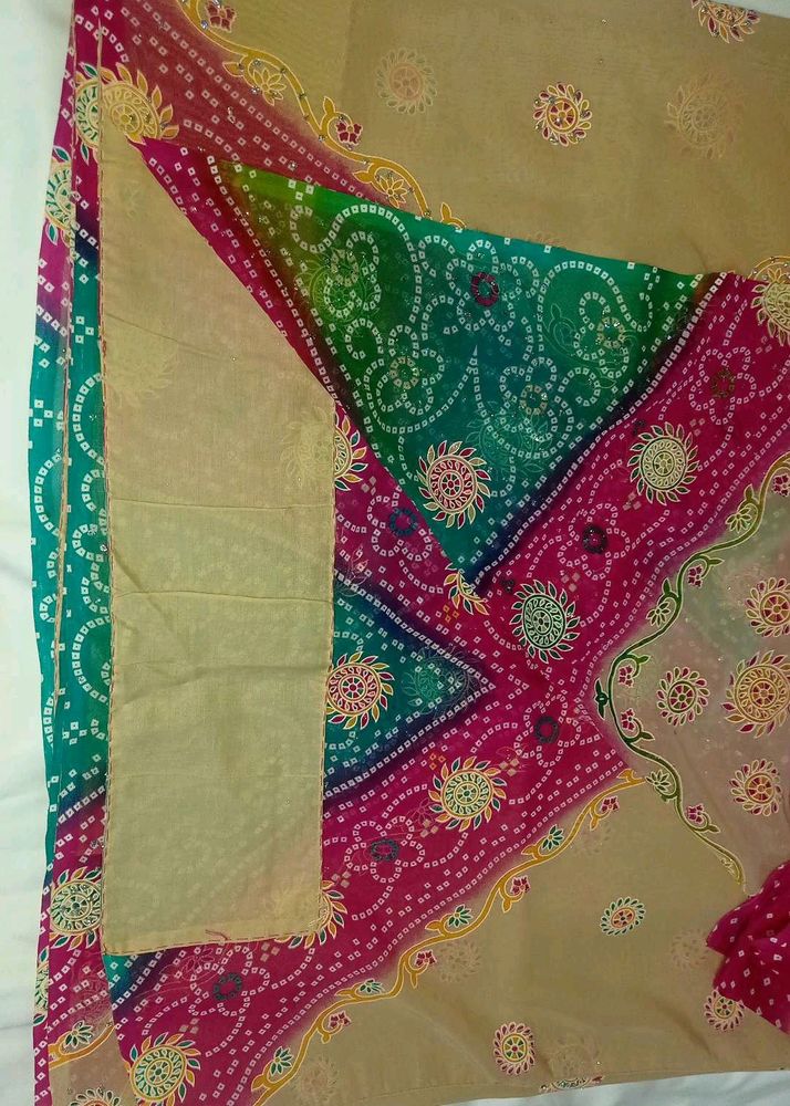 Beautiful Chunari Pattern Saari