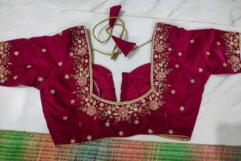 Maggam blouse On High Quality Velvet