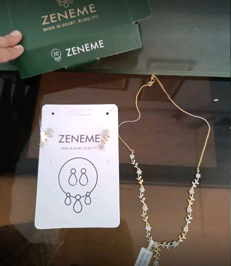 Zheneme rhodium Diamond Set