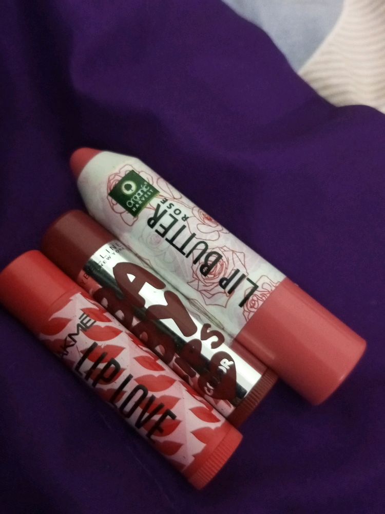 Baby lips balm, Lakme lip balm and Shea butter