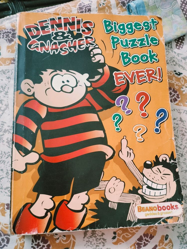 FUN PUZZLE, GAME & Learning BOOK. DENNIS &GNASHER