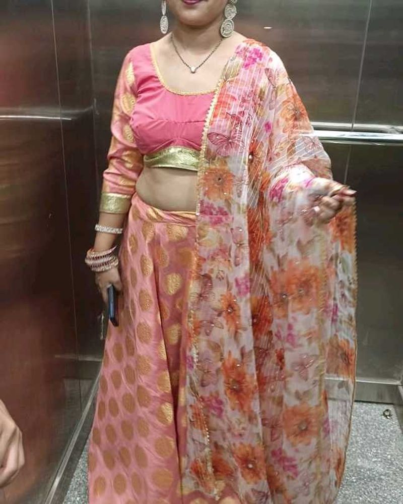 Tailor Stiches Lahanga Choli Without Dupatta