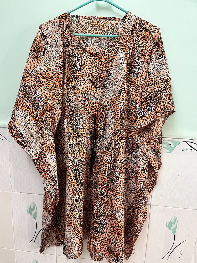 Tiger Print Kaftan Kurti