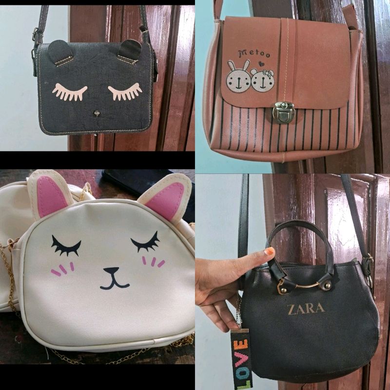 4 Different  Design & Colour  Slingbag