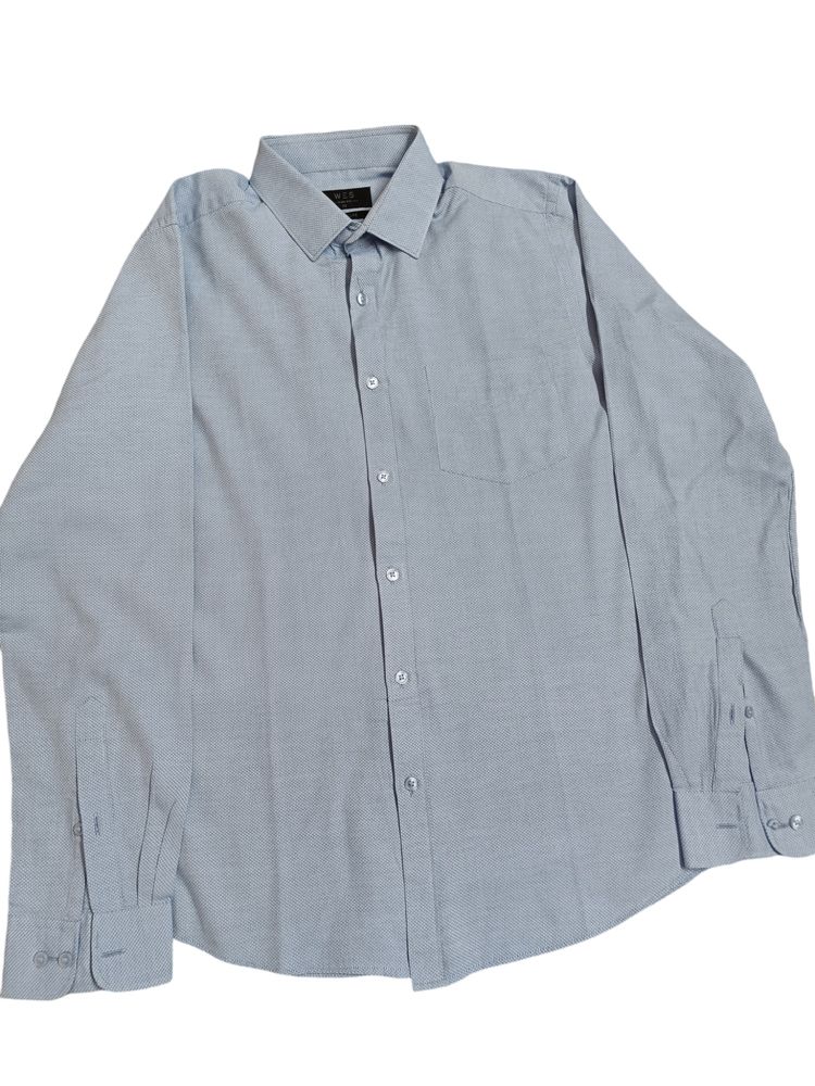 Cotton Blue Patterned Shirt