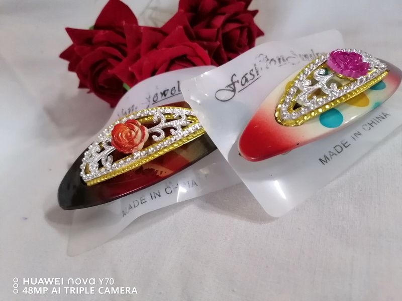 2 Pair Of Beautiful Hair Clips Only In ₹120