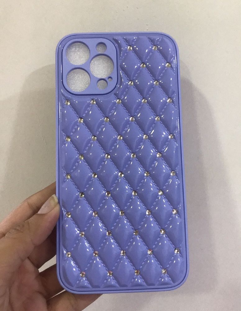 IPhone 12 Pro Max Studded Purple Phone Case