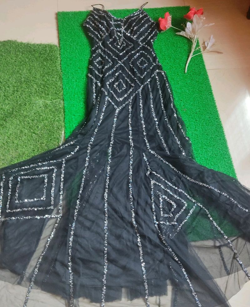 Cocktail Stone Work Gown