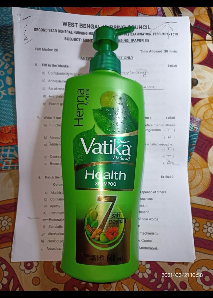 Vatika Shampoo New Whit Tag