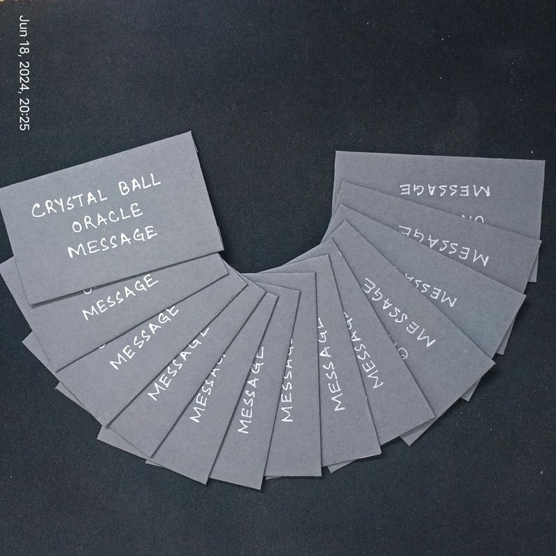 Hand Written Crystal Ball Message Cards
