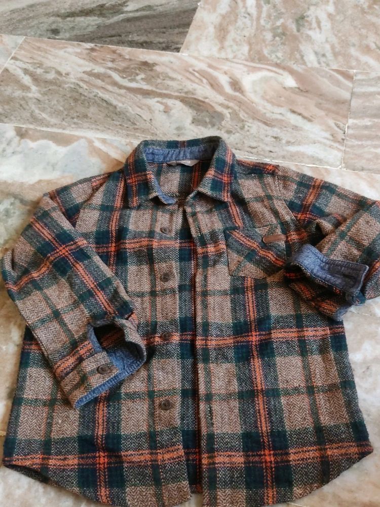 Checked Woolen Shirt Unisex