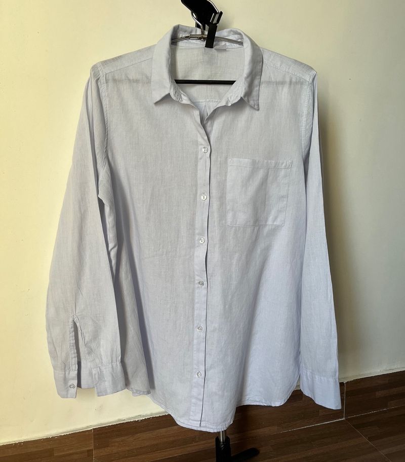 H&M Linen Oversized Button Down Shirt