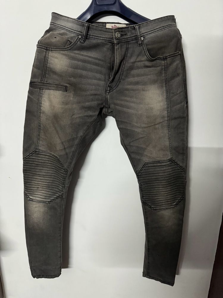 Charcoal Trendy Narrow Denim