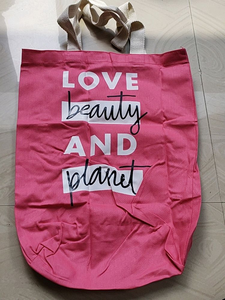 Love Beauty And Planet Pink Tote Bag