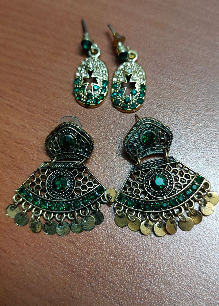 Green Stone Earrings