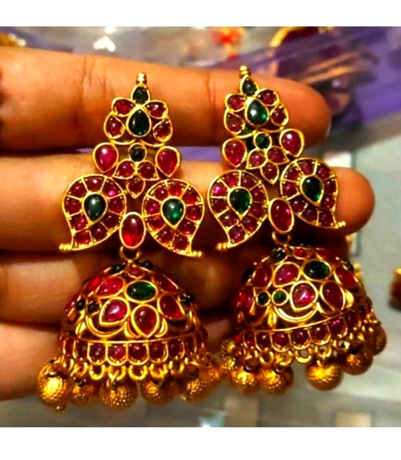 Price Drop ||Tamil Traditional Kemp Earring || Ancient Styles Of South India