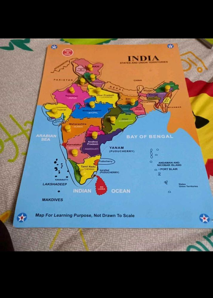 Learning Map Puzzle For Kids