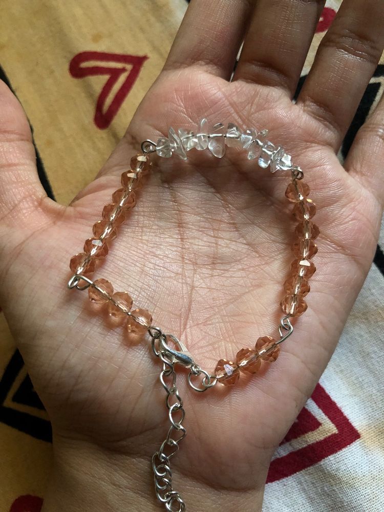 Clear Quartz And Crystal Bracelet