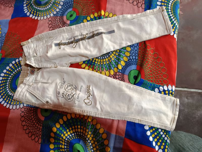 Cream Colour Pant