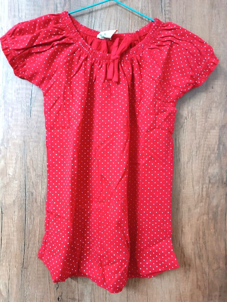 Cotton Blend Top For Small Girl Age 1 To 2 Years