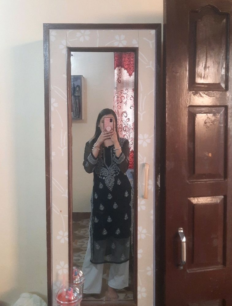 Black CHIKENKARI KURTA