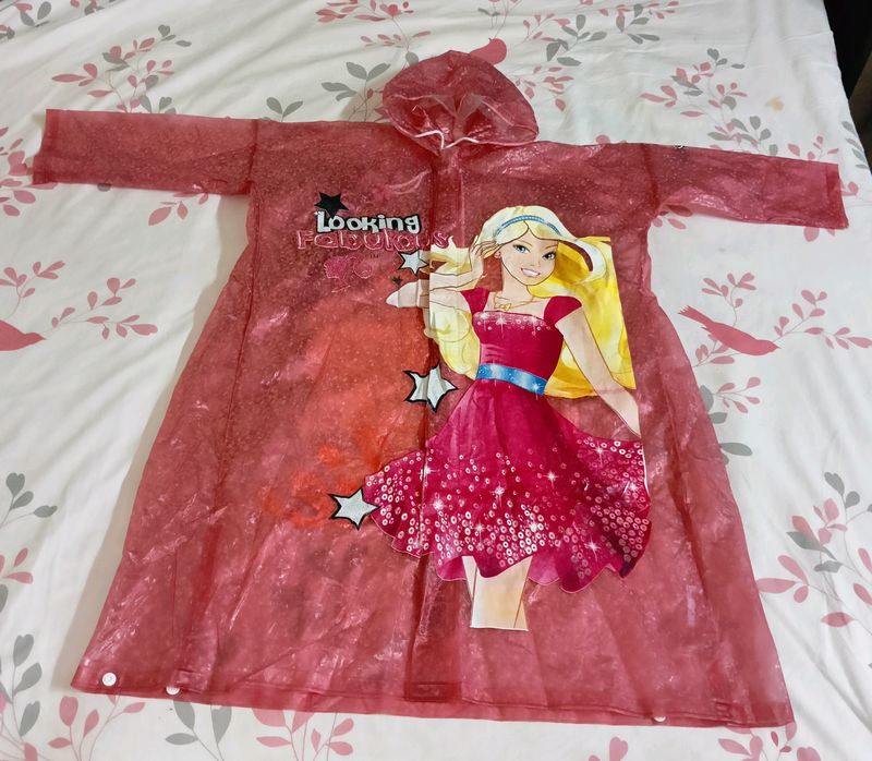 ☔Happy Monsoon🌧️Cute Barbie Raincoat For Girls💝