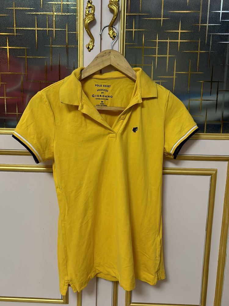 Giordano Yellow polo T Shirt