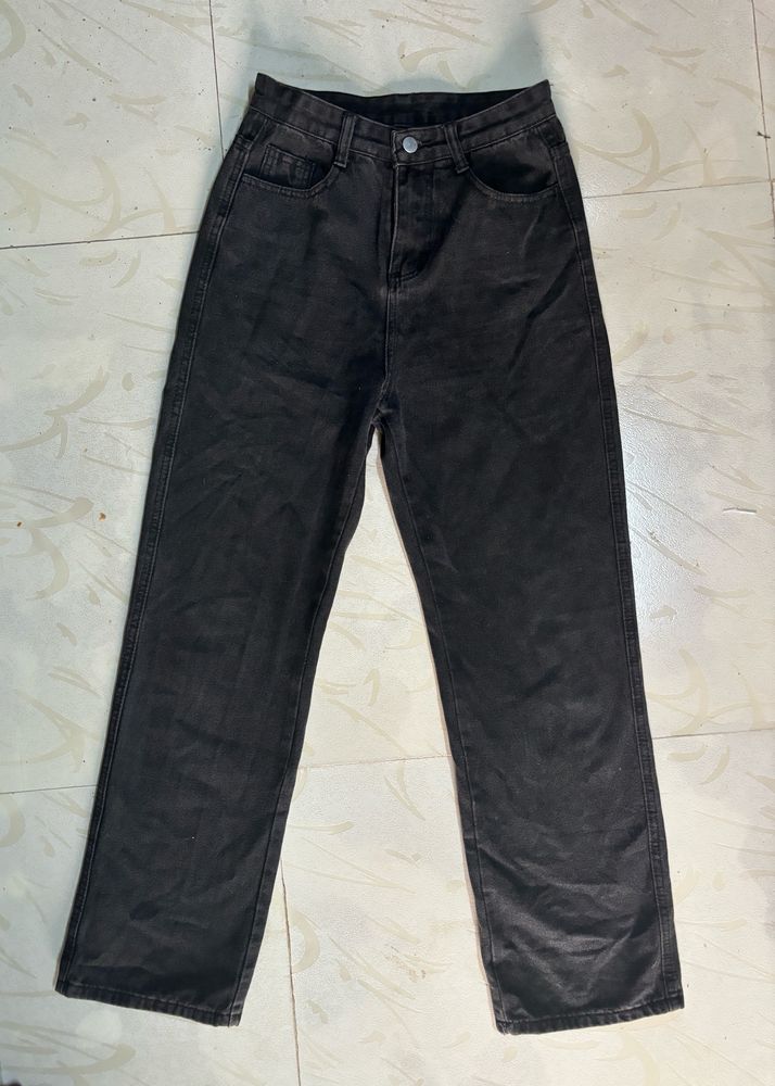 Charcoal Black Denim Jeans For Women