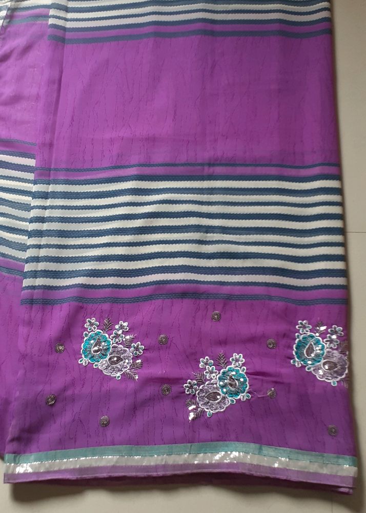 New Purple Saree